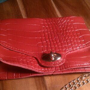 Royal Siamese Faux Leather Red Mini Handbag